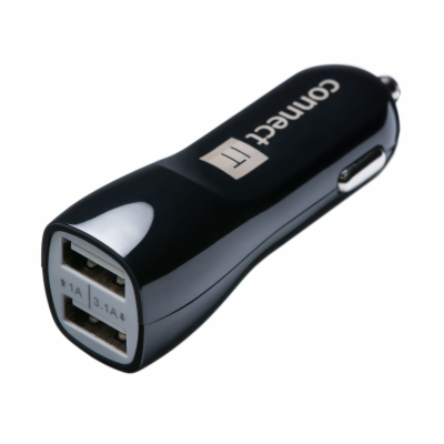 Connect IT InCarz Premium nabíječka do auta 2xUSB 3.1A+1A...