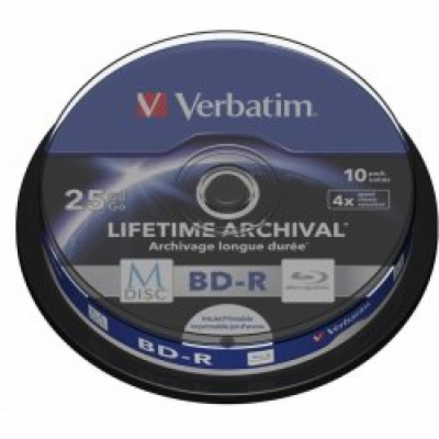 VERBATIM M-DISC BD-R Blu-Ray SL 25GB/ 4x/ Inkjet printabl...