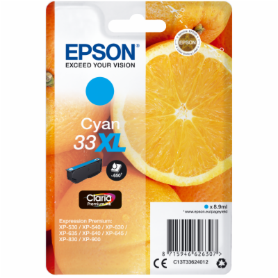 Epson Singlepack Cyan 33XL Claria Premium Ink