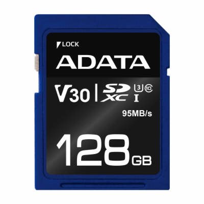 ADATA SDXC karta 128GB Premier Pro UHS-I U3 Class10 V30S ...
