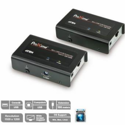 Aten CE-100 ATEN KVM extender CE-100 USB, VGA (1280 x 102...