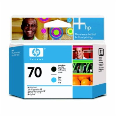 HP Printhead 70/Matte Black and Cyan