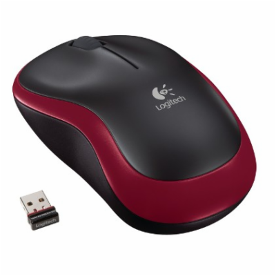 Logitech Wireless Mouse M185, red