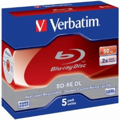 Verbatim Blu-ray BD-RE DL 2x, 50GB, 5 ks (Jewel)