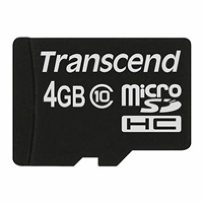 Transcend 4GB microSDHC (Class 10) paměťová karta (bez ad...