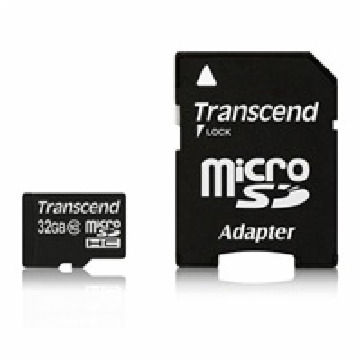 Transcend 32GB microSDHC (Class 10) paměťová karta (s ada...