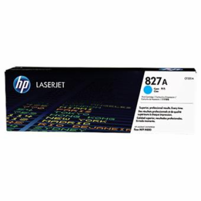 HP 827A Cyan LJ Toner Cart, CF301A (32,000 pages)