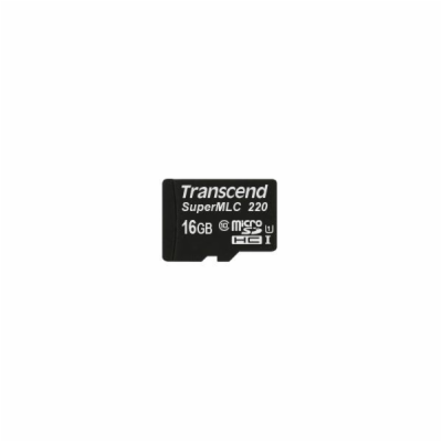 Transcend 16GB microSDHC220I UHS-I U1 (Class 10) SuperMLC...