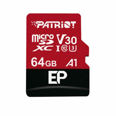 Patriot V30 A1/micro SDXC/64GB/100MBps/UHS-I U3 / Class 1...