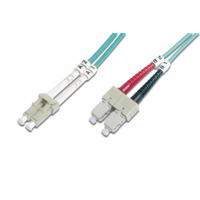 Digitus Fiber Optic Patch Cord, LC to SC Multimode 50/125...