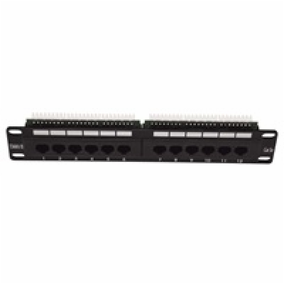 10" Patch panel LEXI-Net 12port, UTP, Cat5E, duální svork...