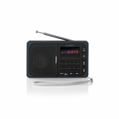 Nedis RDFM2100GY - FM Rádio | 3,6 W | Port USB a Slot na ...