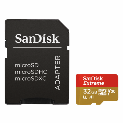 SanDisk Extreme 32GB microSDHC / CL10 / A1 / UHS-I V30 / ...