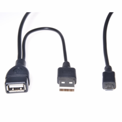 PremiumCord USB redukce kabel USB A/female+USB A/male - M...
