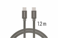 Swissten Datový Kabel Textile USB-C / USB-C 1,2 M Šedý