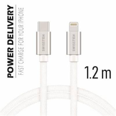 Swissten Datový Kabel Textile USB-C / Lightning 1,2 M Stř...