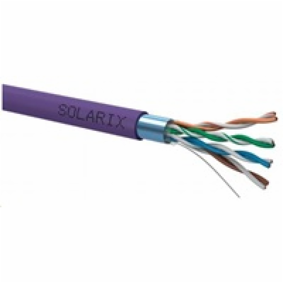 Solarix Kabel FTP LS0H drát c5e, 500m/reel, SXKD-5E-FTP-LS0H