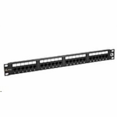 Solarix 19" Patch panel 24 x RJ45 CAT5E UTP 150 MHz černý...
