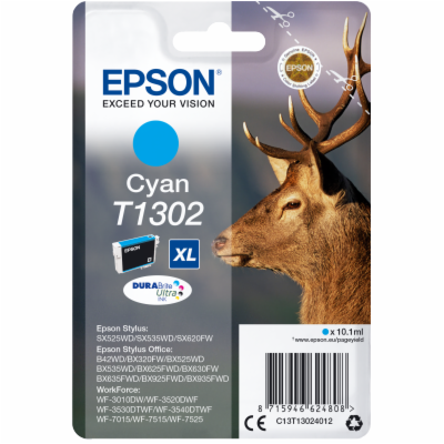 Epson inkoustová náplň/ T1302/ Singlepack DURABrite Ultra...