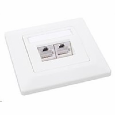 Solarix SX9-2-6-STP-WH Ethernetová Zásuvka pod omítku 2xR...