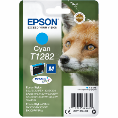 EPSON ink bar Singlepack "Liška" Cyan T1282 DURABrite Ult...
