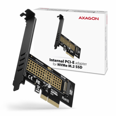 AXAGON PCEM2-N, PCIe x4 - M.2 NVMe M-key slot adaptér, vč...