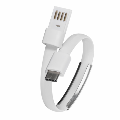 Akyga adaptér USB-A /USB type C 23cm/ABS/bílá