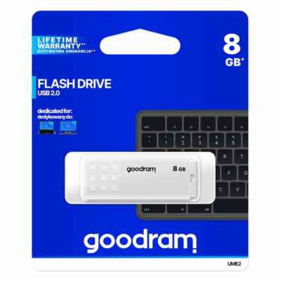 GOODRAM Flash Disk UME2 8GB USB 2.0 bílá