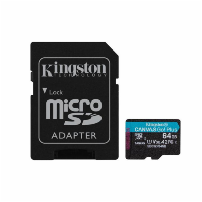 Kingston MicroSDXC karta 64GB Canvas Go! Plus, R:170/W:70...