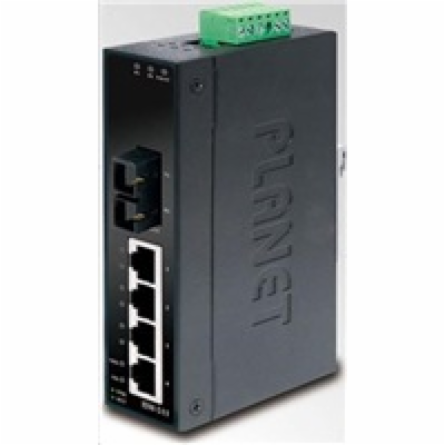 Planet ISW-511, 4x 10/100Base-TX+ 1x 100FX 2km, MM, DIN, ...