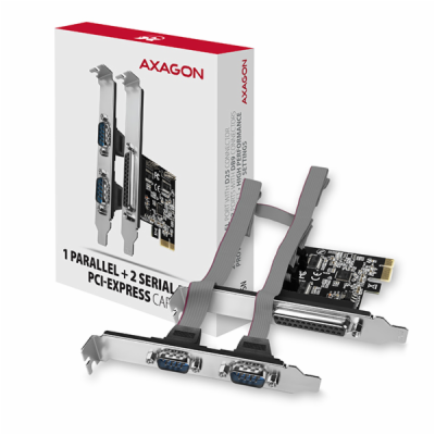 AXAGON PCEA-PSN, PCIe řadič - 1x paralelní (LPT) + 2x sér...