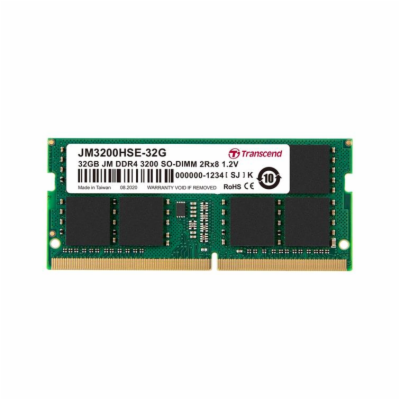 TRANSCEND SODIMM DDR4 32GB 3200MHz 2Rx8 2Gx8 CL22 1.2V