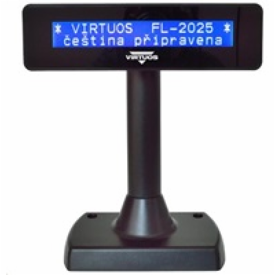 Virtuos LCD zákaznický displej Virtuos FL-2025MB 2x20, US...