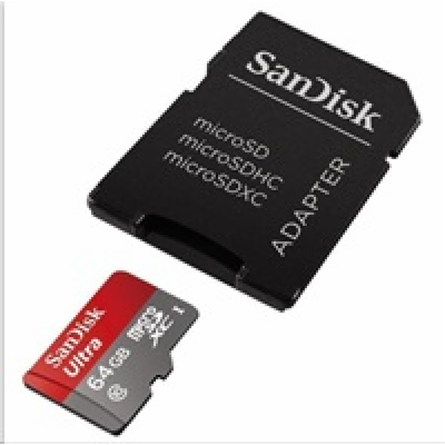SanDisk MicroSDXC karta 64GB Ultra (80MB/s, Class 10, And...