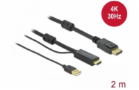 Delock Kabel HDMI na DisplayPort 4K 30 Hz 2 m