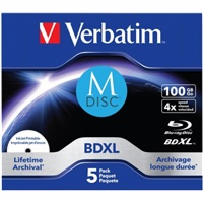 Verbatim BD-R 100GB 4x, printable, jewel, 5ks (43834) VER...