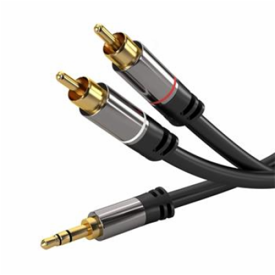 PremiumCord kjqcin3 PREMIUMCORD kabel, Jack 3.5mm-2xCINCH...