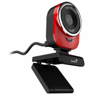 GENIUS webová kamera QCam 6000/ červená/ Full HD 1080P/ U...