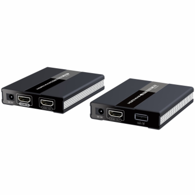 PremiumCord HDMI KVM extender s USB na 60m přes jeden kab...