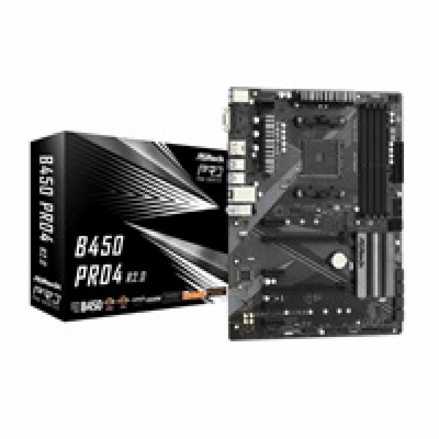 ASROCK MB B450 PRO4 R2.0 (AM4, amd B450, 4xDDR4 3200, 6xS...