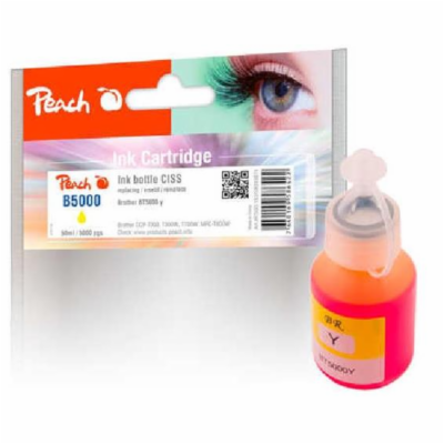 PEACH kompatibilní cartridge Brother CISS BT5000, yellow,...