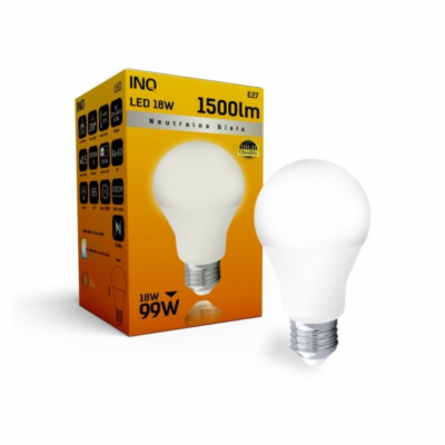 LED žárovka INQ, E27 18W A70, neutrální bílá   IN408684