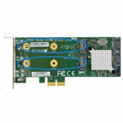 Supermicro AOC-SLG2-2TM2-O Supermicro 2x M.2 SATA HW RAID...