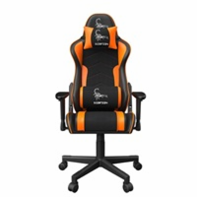 Gembird herní židle Scorpion černá/oranžová