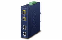 Planet IGT-2205AT, konvertor 2x1Gb, 2xSFP 100/1G/2.5G, -40až+75C, ESD, Backup Link, IP30, 24VAC/12-48VDC