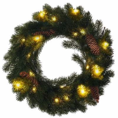 Solight vánoční věnec průměr 15x LED časovač 40cm Solight...