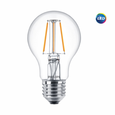 Philips LED žárovka E27 Classic Filament A60 4,3W 40W tep...