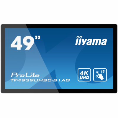 49" iiyama TF4939UHSC-B1AG: IPS, 4K, capacitive, 15P, 500...