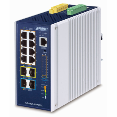 Planet IGS-6329-8UP2S4X průmyslový L3 switch, 8x1Gb, 2x2....