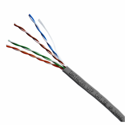 DATACOM UTP lanko CAT5E  PVC 100m šedý